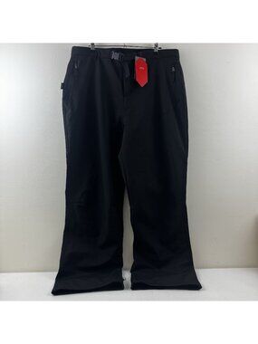 Free Country Men's Softshell Water Resistant Ski Pant in Black Size XLT